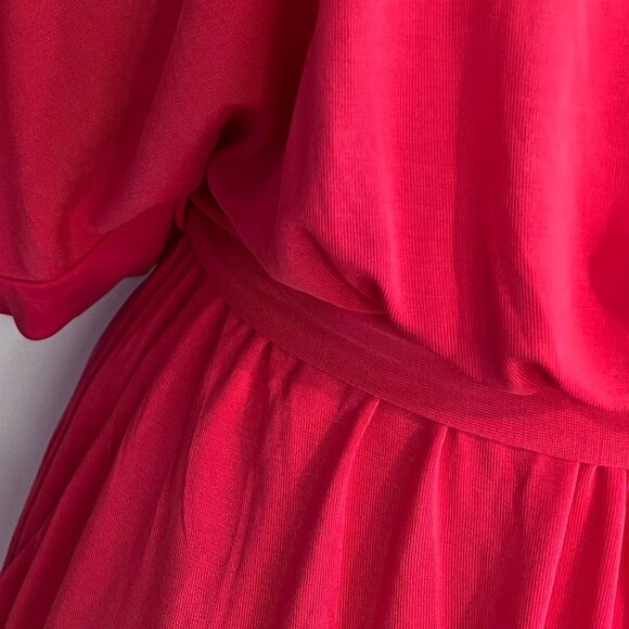 Lush Material Girl Dolman Sleeve Romper Pink Coral NWT - Picture 9 of 14